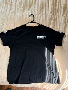 AMIRI Black Short-Sleeve Logo Tee with Sleeve Detail